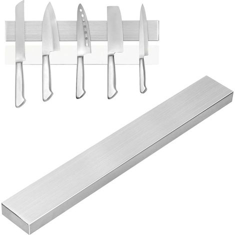 Porte-couteaux magnétique de 30 cm, bande magnétique en acier inoxydable pour couteaux, tableau magnétique mural. (1/5)