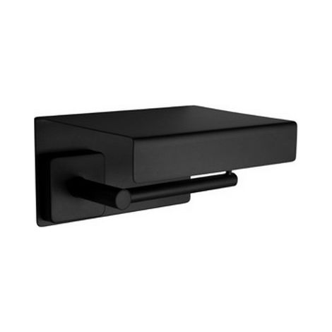 Portarotolo design moderno in acciaio inox nero opaco CLODE-N kamalu (1/2)