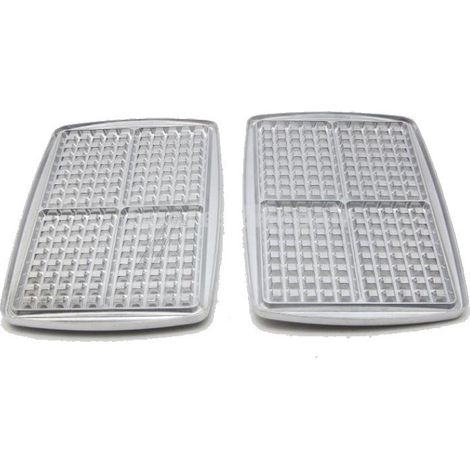 Jeux de plaques 4 gaufres 155x100mm pour gaufrier Super 4 LAGRANGE - AC090101