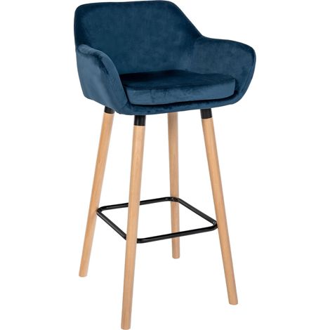 Barhocker Grant Samt blau (1/5)