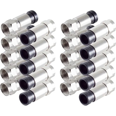 Shiverpeaks BS15-300314 Spina F Compressione Connessioni: Spine a F Diametro cavo: 7 mm 10 pz.