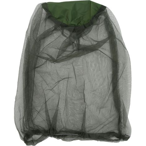 Moustiquaire de Tête pour Randonnée Pêche Camping - Protection Anti-Moustiques Vert