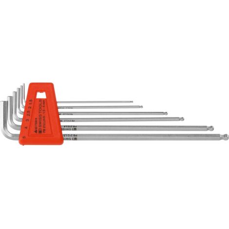 PB Swiss Tools Jeu de clés mâles coudées 6 pans chromée, Nombre de tournevis: 6