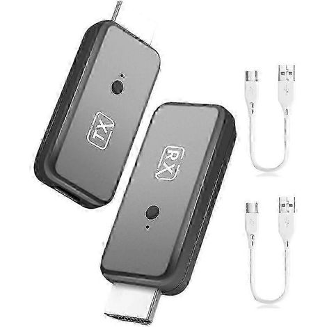 Adaptateur émetteur-récepteur sans fil compatible HDMI, permettant la diffusion vidéo et audio vers un moniteur depuis un boîtier TV, un PC ou un ordinateur portable. (1/5)