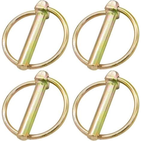 Assortiment de Goupilles Clips Lynch M8 - 4 Pièces en Acier Carbone pour Remorque et Tracteur Agricole (1/4)