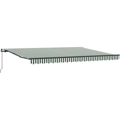 Maison Exclusive - Tenda Retrattile Verde e Bianco 450 × 350 cm