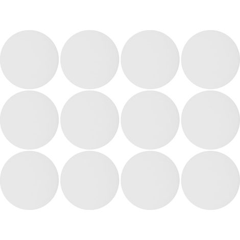 Diffuseur de Lumière LED PC 12 Pièces en Plastique Rond Blanc, Cache-lumière Anti-éblouissement Intégré, Diffusion Douce, pour Éclairage Commercial et Bureaux (1/5)
