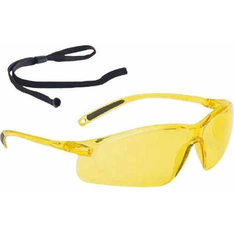 Gafas de seguridad Beta A700 amarillas con cordón, protección ocular, diseño ergonómico, alta resistencia, protección contra impactos y rayos UV.