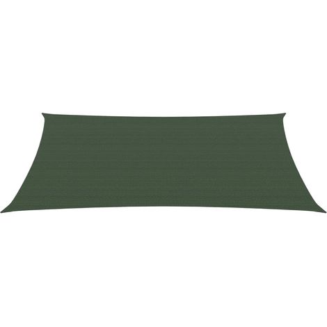 Voile d'ombrage, Protection Solaire, pour Jardin Terrasse Extérieur, 160 g/m² Vert foncé 3,5x4,5 m PEHD OIB3916E (1/5)