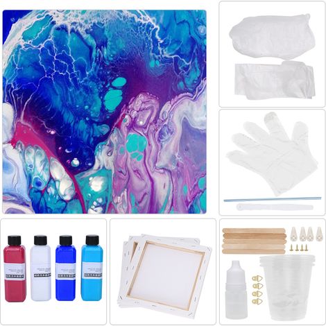 Peinture fluide pour enfants DIY, pigments à dessin fluide, fournitures artistiques, jouets créatifs type C (1/5)