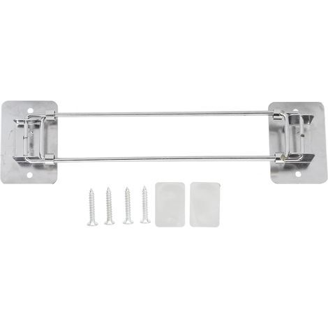 195‑345mm RV Shower Corner Storage Bar Stainless Steel Adjustable Bathroom Storage Rack Guard Rod for Trailer Yacht