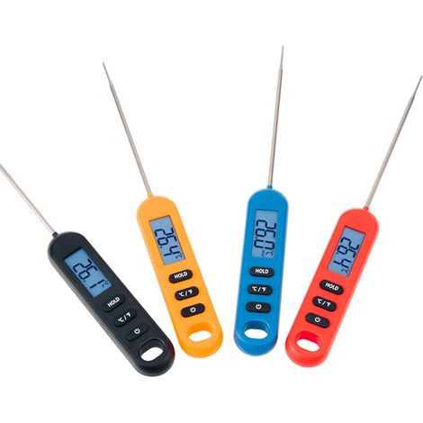 Thermomètre alimentaire rouge pour viande grillée, thermomètre électronique pour lait, pour barbecue, lot de 1-AquaForge (1/5)