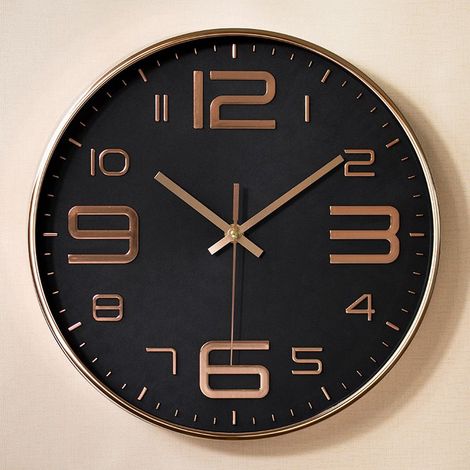 Horloge murale 30 cm sans tic-tac, mouvement quartz silencieux