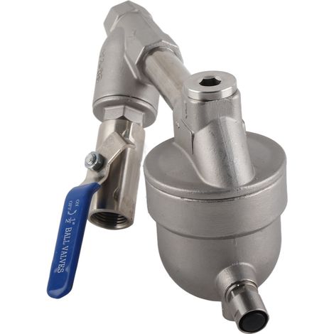 Vanne de purge automatique sans consommation d'air, compresseur d'air antigel et antidéflagrant, réservoir d'air, purgeur automatique en acier inoxydable, filtre YA-S6+ (1/5)