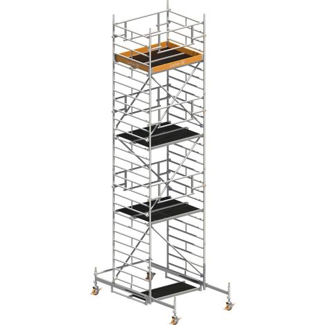 Layher Rollgerüst Uni Kompakt P2 Safety Plus mit Doppelgeländer 8,38m AH (1/3)