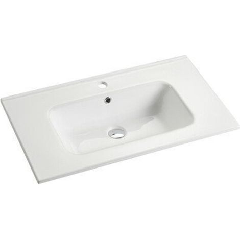 Go by Van Marcke vasque pour meuble 60x46x1.7cm 1 trou de robinetterie Porcelaine blanc brillant