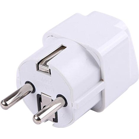 Adaptateur de Voyage Europe Adaptateur de Prise Universel AC 250V 10A Prise UE Alimentation Universelle RU ES Conversion des États-Unis Prise de convertisseur de Prise (Blanche) (1/5)