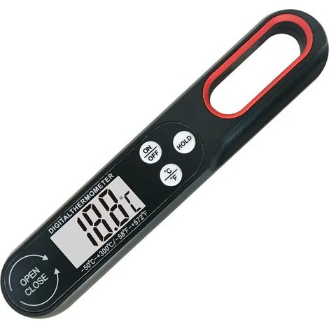 Thermomètre numérique à viande (noir), capteur de température numérique pour liquides (1/3)