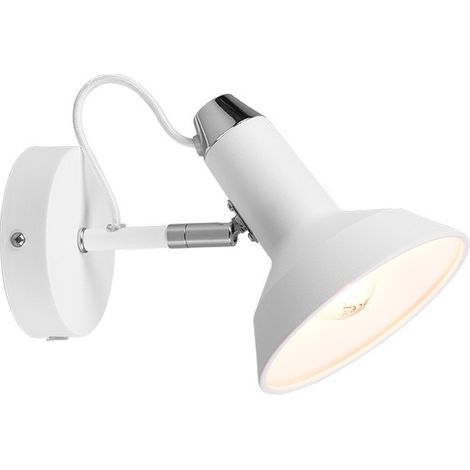 Faretti e portafaretti ROXIE singolo orientabile H.23cm bianco e cromato 811900131 (1/4)