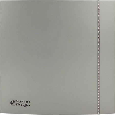 Aérateur design, 85 m3/h, façade silver Swarovski, clapet anti-retour, D 100 mm (403489)