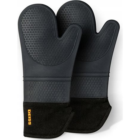 Guanti da forno Deiss PRO in silicone termoresistenti e flessibili, set da 2