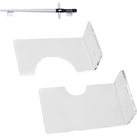 Support mural acrylique pour épée, présentoir horizontal transparent, rangement décoratif pour sabres et épées.