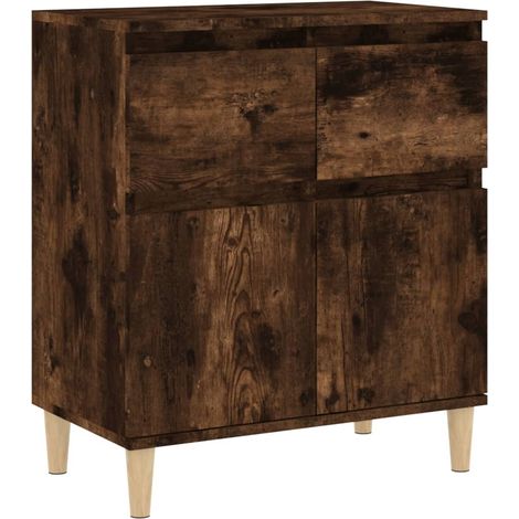 Credenza cassettiera cassettiera mobile contenitore organizer cucina soggiorno soggiorno 60 x 35 x 70 cm derivati del legno marrone 020030977