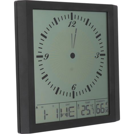 Horloge murale numérique multifonction de 8,6 pouces avec thermomètre et hygromètre pour chambre à coucher (1/5)