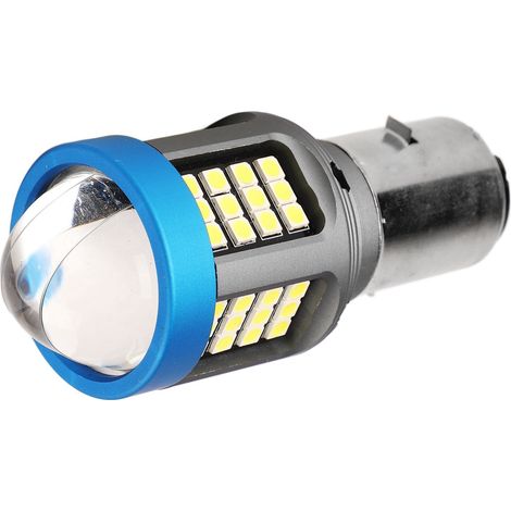 Ampoule de phare de moto LED blanche, haute luminosité, large vue, en alliage d'aluminium, ampoules avant de moto BA20D (1/5)