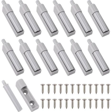 Grey, Door Damper Pack of 12, Door Slowdown for Kitchen Cabinets, Cabinets to Assemble for Soft Close (1/5)