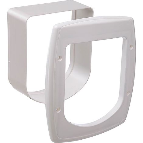 Ferplast SWING MICROCHIP EXTENSION Tunnel d'extension pour portes Swing Microchip. 2 couleurs. Variante - Misure: 22.5 x 6.5 x h 25.2 cm - Blanc (1/3)