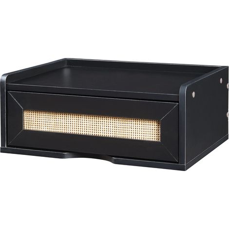 Estantería de diseño atemporal para salón/dormitorio mueble de almacenaje de pared 40 x 30 x 17 cm tablero de partículas negro 030011260 (1/4)