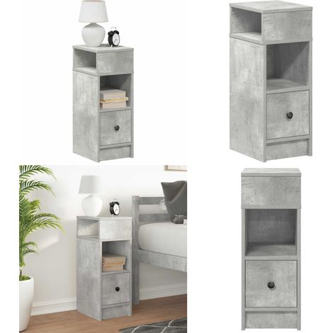 Nachttisch mit Schublade Betongrau 25x31x66 cm - Schubladen - Betonfarbe (1/5)