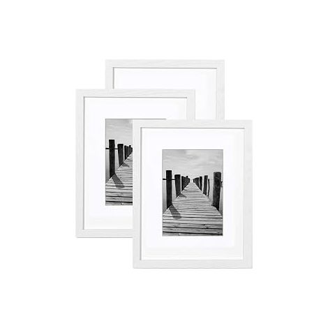 BEBUSINGOTO Paquete de 3 marcos para pósteres, 4 x 6 pulgadas, papel fotográfico sin cartón, marco para fotos para montar en la pared, blanco (1/4)