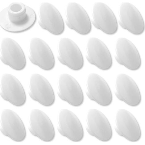 20x Cache vis M5 Blanc 6 pans Creux clé Allen CHC Hexagonal Bouchon Capuchon Protection Meuble