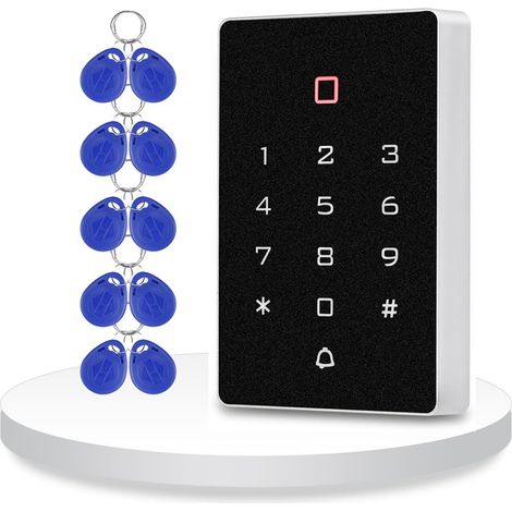 Clavier de Sécurité Contrôle d'Accès IP68 Étanche RFID Lecteur Contrôleur de Clavier 2000 Utilisateurs 10 Porte-clés ID Pour Système de Kit de Contrôle d'Accès Clavier Rétroéclairé (1/5)