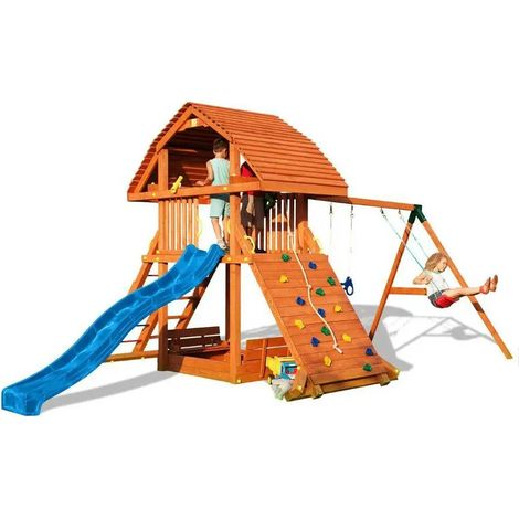 Casetta da giardino per bambini con scivolo Fungoo SET GIANT MOVE BEACH