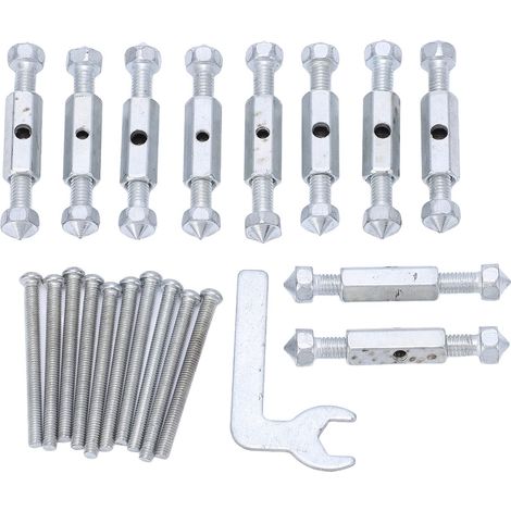 Ej.Life Kassetten-Reparaturgerät, 10 Stück 118 Typ Stützstange, Wand-Elektrokasten-Schraubwerkzeug und 1 Schraubenschlüssel für Lichtschalter-Steckdose (Stützstange aus Metall) A (1/5)