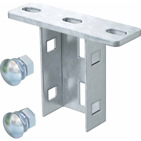 OBO Bettermann Platine pour montant US 3 130x40x100 acier galvanisé à chaud, 6348874 (1/2)