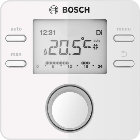 Bosch Régulateur dépendant de la température extérieure CW100 95x95x33, pour 1 circuit de chauffage, 7738111100 (1/2)