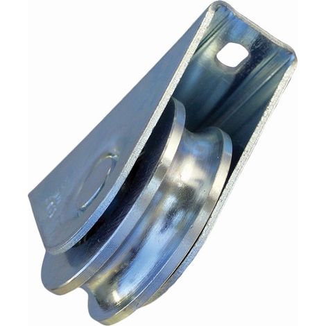 Deco Fer Forge – Roue de portail coulissant – Acier – Gorge ronde 16mm – Ø80mm – Charge max 200KG – Compatible rail 19192/19197