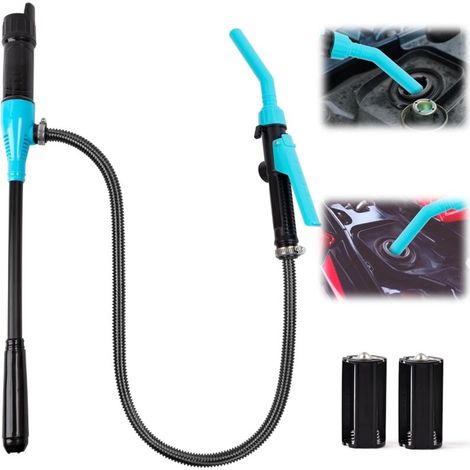 Portable battery-powered pump for fuel, diesel, water, gasoline, electric siphon powered by fuel transfer, 2.4 gallons/min, 90 cm/35.4 inch tube length (1/5)