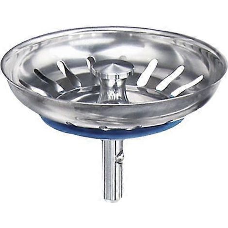 Lot de 2 bouchons de bonde d'évier en acier inoxydable 304 lisse, pour salle de bain, cuisine et toilettes. (1/5)