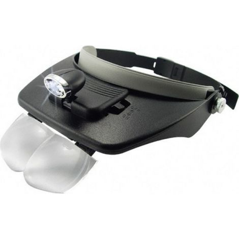 GLB Visiera con lenti di ingrandimento ed illuminazione led