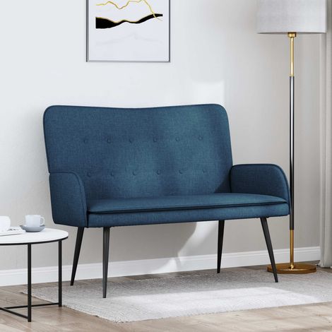 Sofá de 2 Plazas Azul 115 x 61 x 87 cm Tela