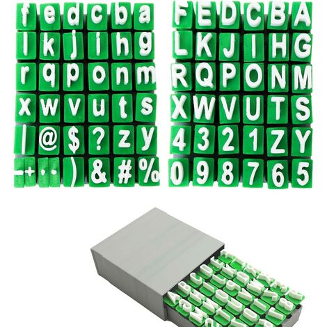 Ensemble de 2 tampons lettres, pochoirs de tampons lettres en argile, pochoirs de tampons lettres en céramique, ensemble de tampons lettres en argile et céramique (AZ & AZ) (1/5)