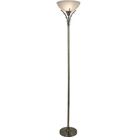 Piantana Contemporaneo Linea Acciaio Ottone Vetro 1 Luce E27 (1/5)