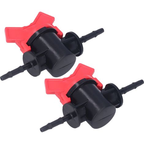 2 régulateurs de débit en plastique ABS, robinet d'arrêt pour liquide, vanne droite pour pompe à eau, diamètre extérieur 3,5 mm (1/5)