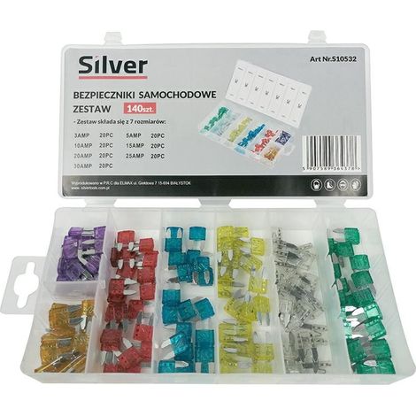 SICHERUNGEN 3-30A 130 Stk. /SILBER