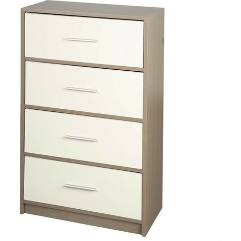 Cassettiera Max Home Bianco Grigio Moderno 58 x 91 x 30 cm (1/5)